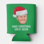 Trump met Santa Hat - Maak kerst nog een keer gewe Blikjeskoeler (Achterkant)