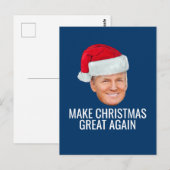 Trump met Santa Hat - Maak kerst nog een keer gewe Briefkaart (Voorkant / Achterkant)