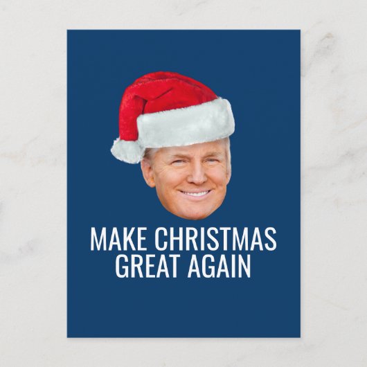 Trump met Santa Hat - Maak kerst nog een keer gewe Briefkaart (Voorkant)