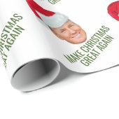 Trump met Santa Hat - Maak kerst nog een keer gewe Cadeaupapier (Rol Hoek)