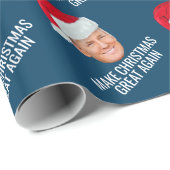 Trump met Santa Hat - Maak kerst nog een keer gewe Cadeaupapier (Rol Hoek)