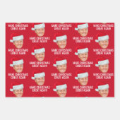 Trump met Santa Hat - Maak kerst nog een keer gewe Inpakpapier Vel (Voorkant 3)