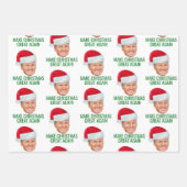 Trump met Santa Hat - Maak kerst nog een keer gewe Inpakpapier Vel (Voorkant)