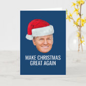 Trump met Santa Hat - Maak kerst nog een keer gewe Kaart (Gele Bloem)