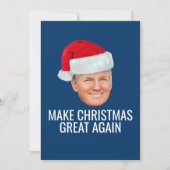 Trump met Santa Hat - Maak kerst nog een keer gewe Kaart (Voorkant)