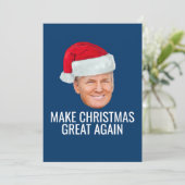 Trump met Santa Hat - Maak kerst nog een keer gewe Kaart (Staand voorkant)