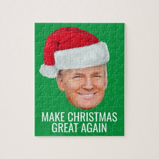 Trump met Santa Hat - Maak kerst nog een keer gewe Legpuzzel (Verticaal)