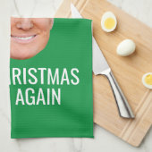 Trump met Santa Hat - Maak kerst nog een keer gewe Theedoek (Quarter Fold)