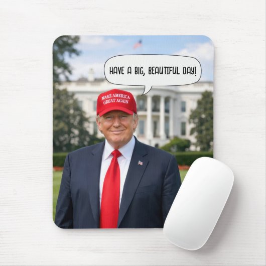 Trump met spraakballon muismat (Met muis)