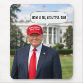 Trump met spraakballon muismat (Voorkant)