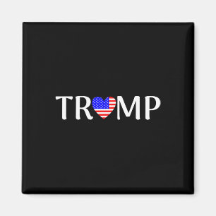 Trump Met Verenigde Staten Vlag Hart  Magneet