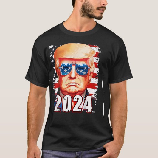 Trump Met Zonnebril T-shirt (Voorkant)
