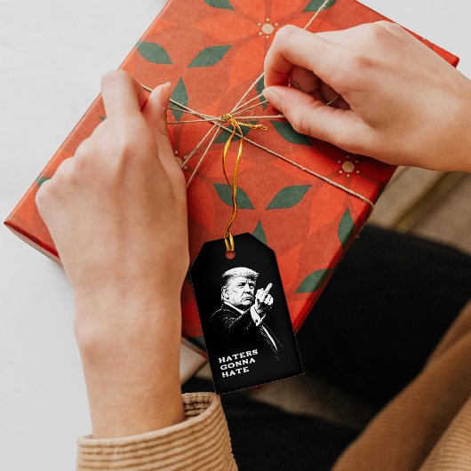 Trump Middenvinger 2026 Meme Grappig Cadeaulabel