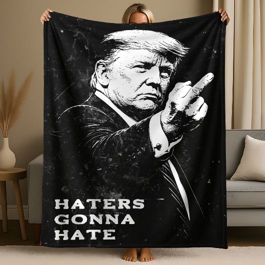 Trump Middenvinger 2026 Meme Grappig Fleece Deken