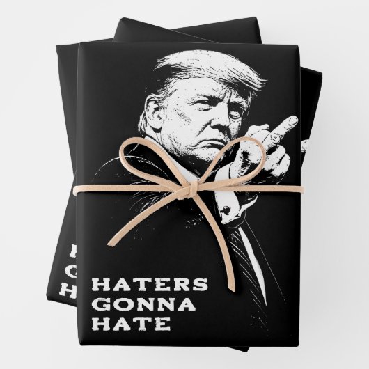 Trump Middenvinger 2026 Meme Grappig Inpakpapier Vel (In situ)