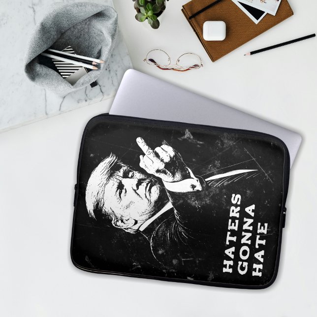 Trump Middenvinger 2026 Meme Grappig Laptop Sleeve (Creator heeft geüpload)