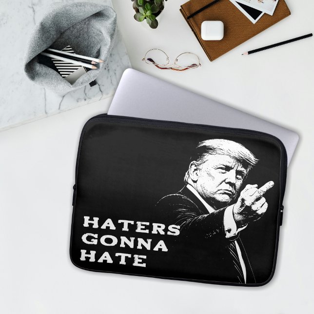 Trump Middenvinger 2026 Meme Grappig Laptop Sleeve (Creator heeft geüpload)