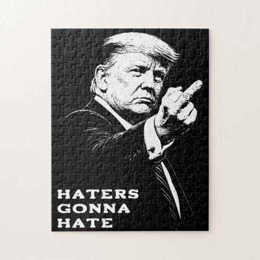 Trump Middenvinger 2026 Meme Grappig Legpuzzel (Verticaal)