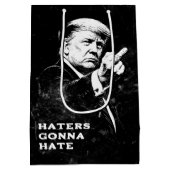 Trump Middenvinger 2026 Meme Grappig Medium Cadeauzakje (Achterkant)