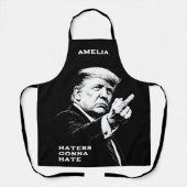 Trump Middenvinger 2026 Meme Grappig Schort (Voorkant)