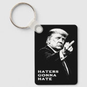 Trump Middenvinger 2026 Meme Grappig Sleutelhanger (Voorkant)