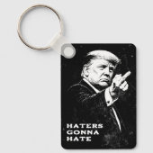 Trump Middenvinger 2026 Meme Grappig Sleutelhanger (Voorkant)