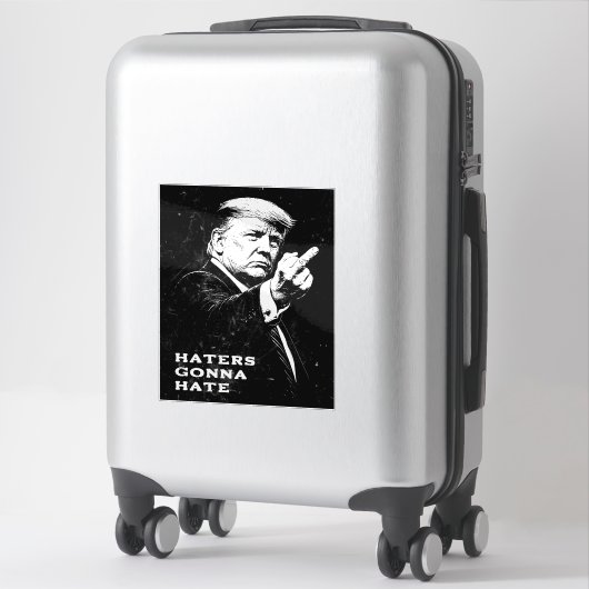 Trump Middenvinger 2026 Meme Grappig Sticker (Koffer)