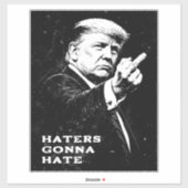 Trump Middenvinger 2026 Meme Grappig Sticker (Vel)