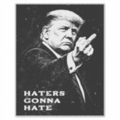 Trump Middenvinger 2026 Meme Grappig Sticker (Voorkant)