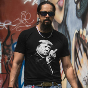 Trump Middenvinger 2026 Meme Grappig T-shirt