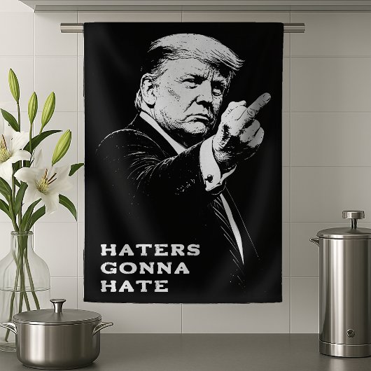 Trump Middenvinger 2026 Meme Grappig Theedoek