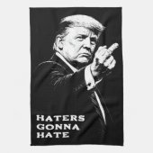 Trump Middenvinger 2026 Meme Grappig Theedoek (Verticaal)