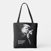 Trump Middenvinger 2026 Meme Grappig Tote Bag (Achterkant)