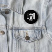 Trump Middenvinger Poster Ronde Button 5,7 Cm (In situ)