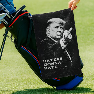 Trump Middle Finger 2026 Meme Funny Golfhanddoek