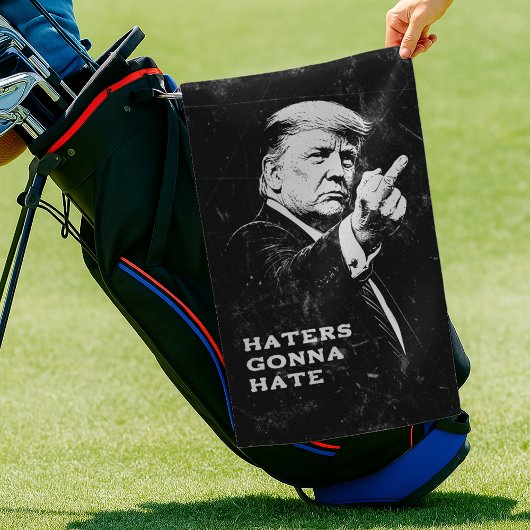 Trump Middle Finger 2026 Meme Funny Golfhanddoek