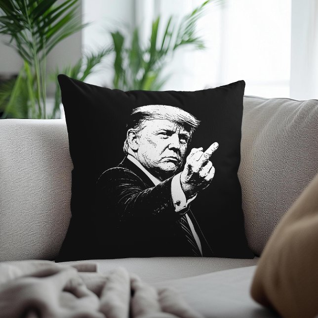 Trump Middle Finger 2026 Meme Funny Kussen (Creator heeft geüpload)