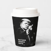 Trump Middle Finger 2026 Meme Funny Papieren Bekers (Voorkant)
