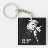 Trump Middle Finger 2026 Meme Funny Sleutelhanger (Voorkant)