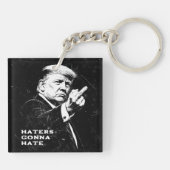 Trump Middle Finger 2026 Meme Funny Sleutelhanger (Achterkant)