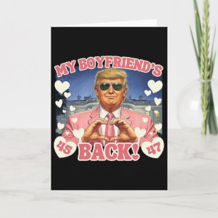 Trump Mijn Vriend Is Terug Valentijnsdag Roze 45  Kaart