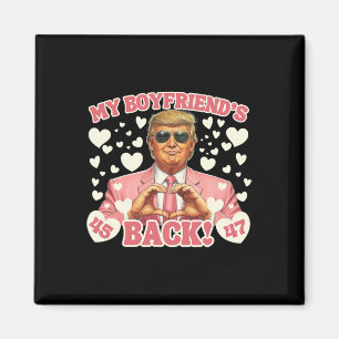 Trump Mijn Vriendje's Ck Valentijn Trump Roze Pak  Magneet