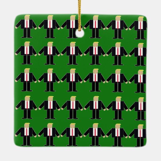 Trump Minis Keramisch Ornament (Achterkant)