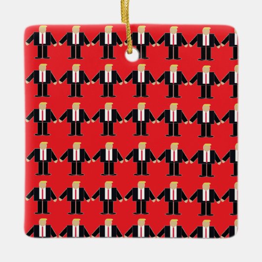 Trump Minis Keramisch Ornament (Voorkant)