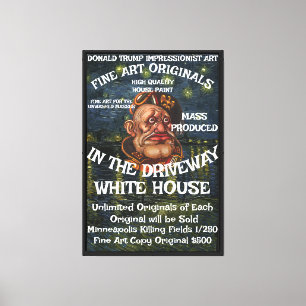 Trump Minneapolis ICE Moord Verkoop Fijne Kunst WH Canvas Afdruk