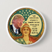 Trump Misogyny Ronde Button 7,6 Cm (Voorkant)