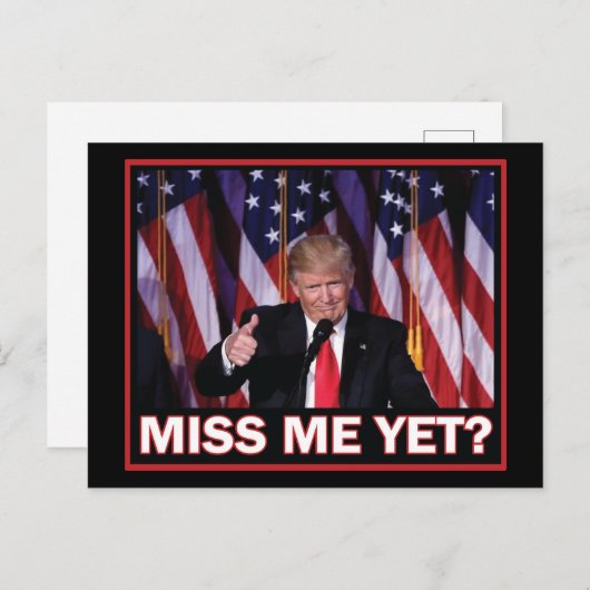 Trump, Miss Me Toch Feestdagenkaart (Voorkant / Achterkant)
