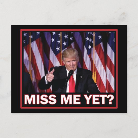 Trump, Miss Me Toch Feestdagenkaart (Voorkant)
