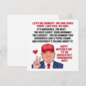 Trump Moederdag voor vrouw  Feestdagenkaart (Voorkant / Achterkant)