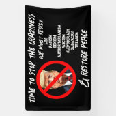 Trump moet weg | Tijd om de vrede te herstellen Spandoek (Verticaal)